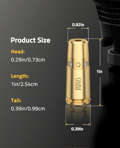 CVLIFE Red Laser Bore Sighter for 223 5.56mm rifles
| CVLIFE 9mm Red Laser Bore Sighter with Batteries
| CVLIFE .45acp