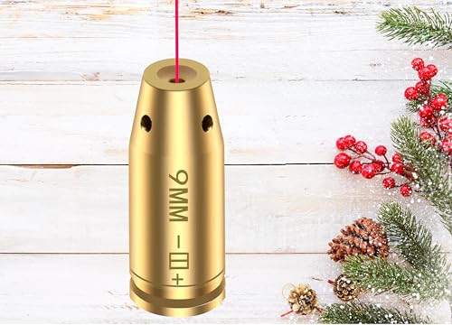 9mm Red Dot Laser Bore Sighter for 9MM Caliber Shooters, Red Beam Laser Boresighter with 2 Sets of Batteries(4H)  
9mm R