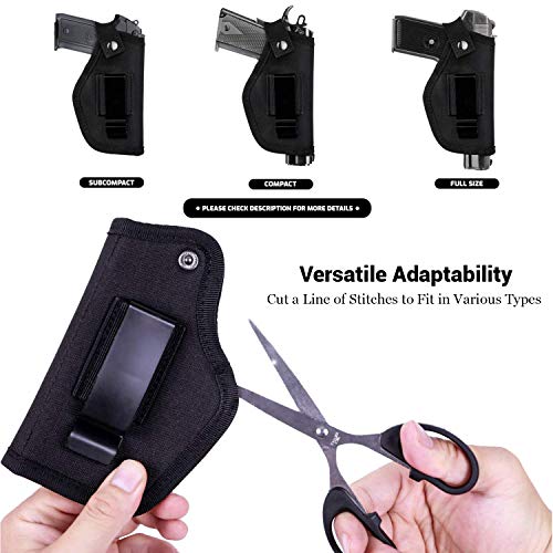 Men's Concealed Carry 380 Gun Holster, Universal Airsoft 9mm Holster for Right/Left Hand, Fits Glock, M&P Shield & Simil