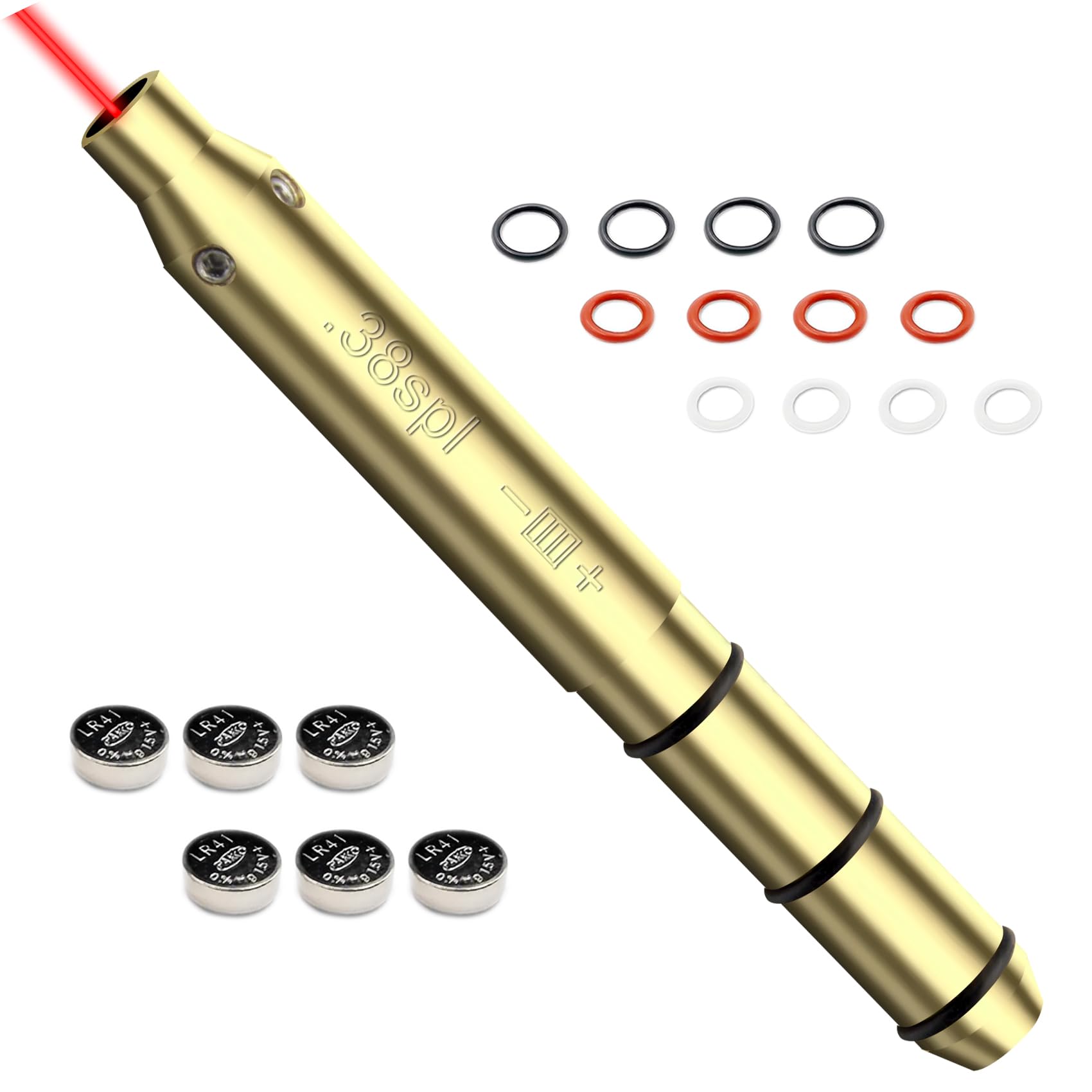 Red Laser Boresighter for .22LR/9mm/.38spl/.308/.45ACP Cal Rifles and Pistols for HuntingEase to Fit and Accurate Laser