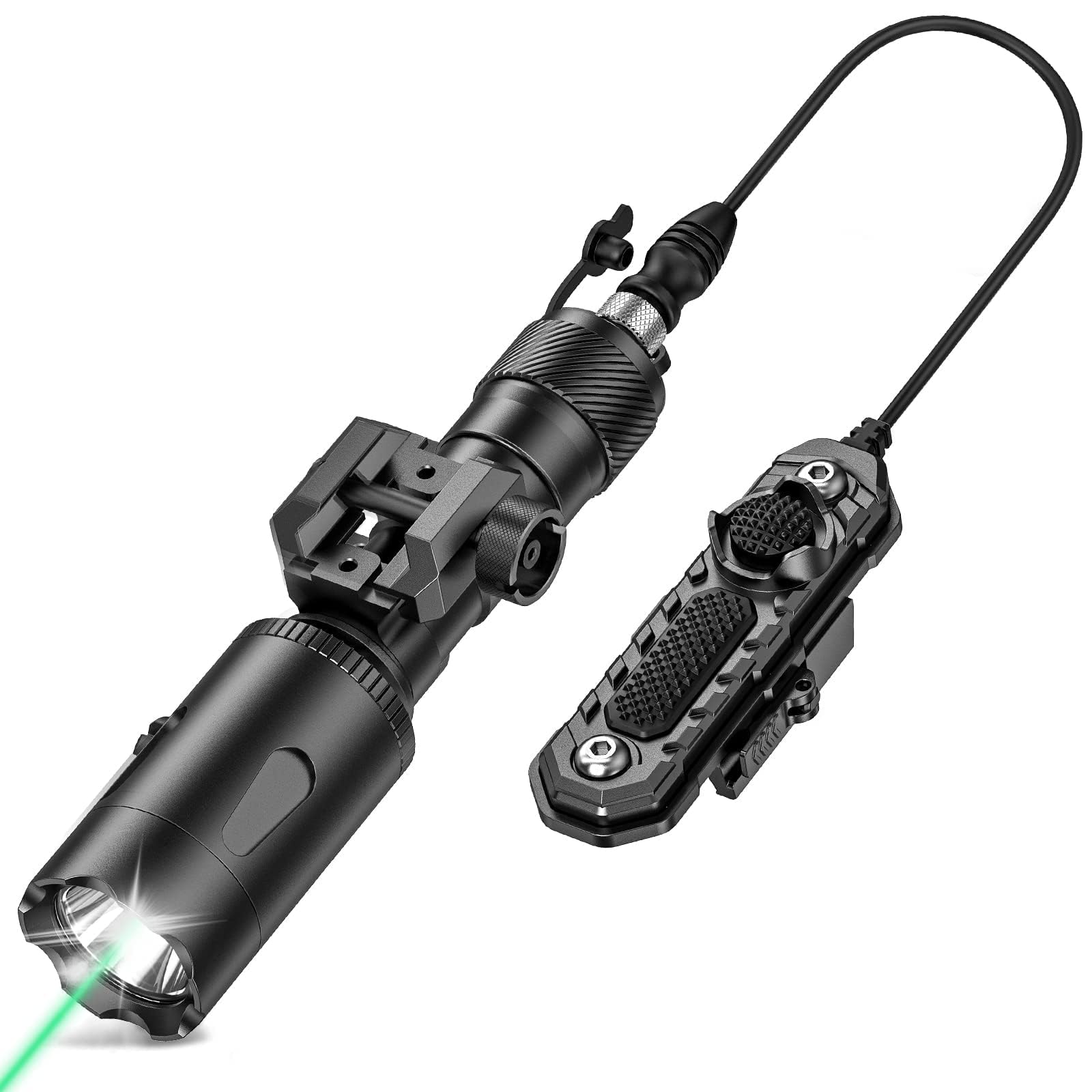 EZshoot Rifle Light 1000 Lumens Picatinny Flashlight for Tactical Use, Long Gun Light with Remote Switch, Best Green Bea